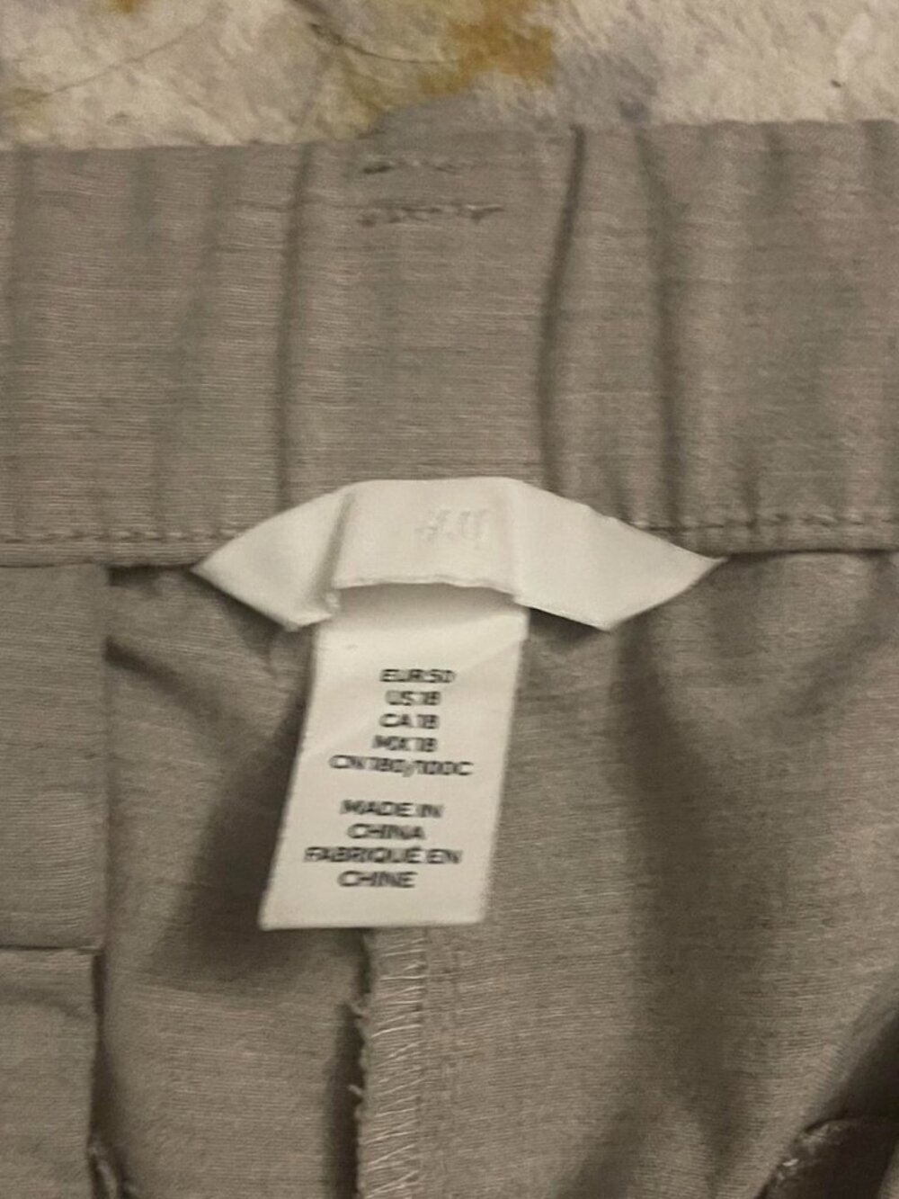 H&M Women's Grey and Cream Trousers - Picture 2 of 2
